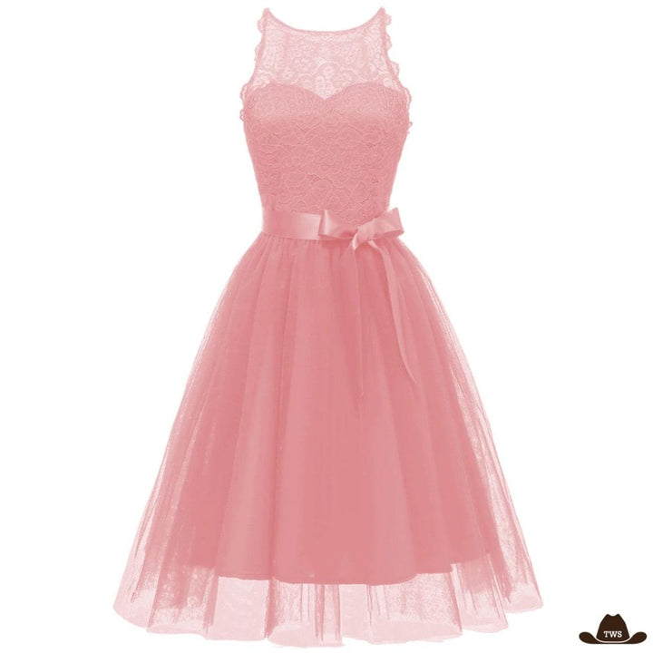 Robe Western Longue Rose