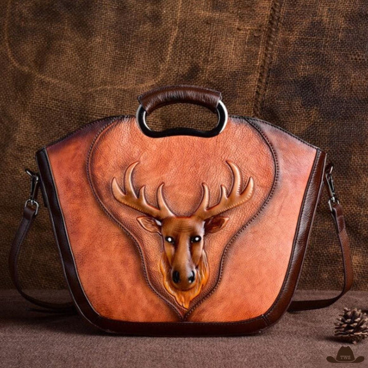 Sac Avec Cerf Orange