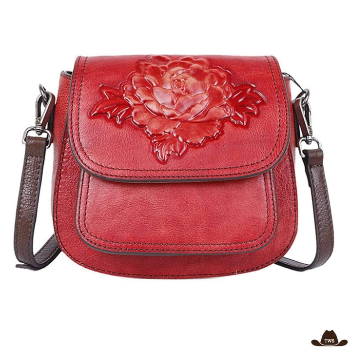 Sac Fleur Cuir