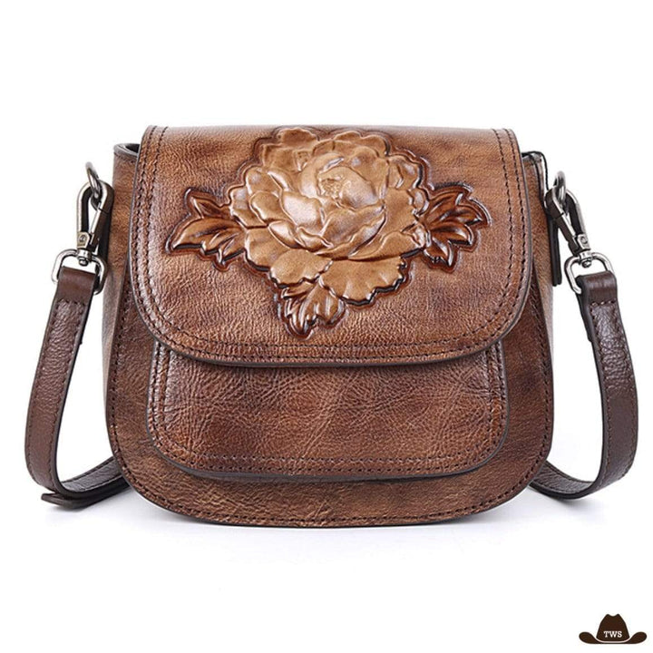 Sac Cuir Fleur