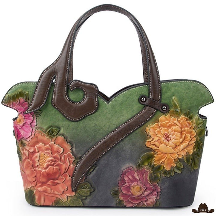 Sac Suspension Florale Vert