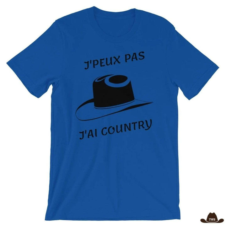 T-Shirt J'Peux Pas J'ai Country Bleu