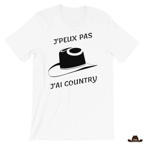 T-Shirt J'Peux Pas J'ai Country Blanc