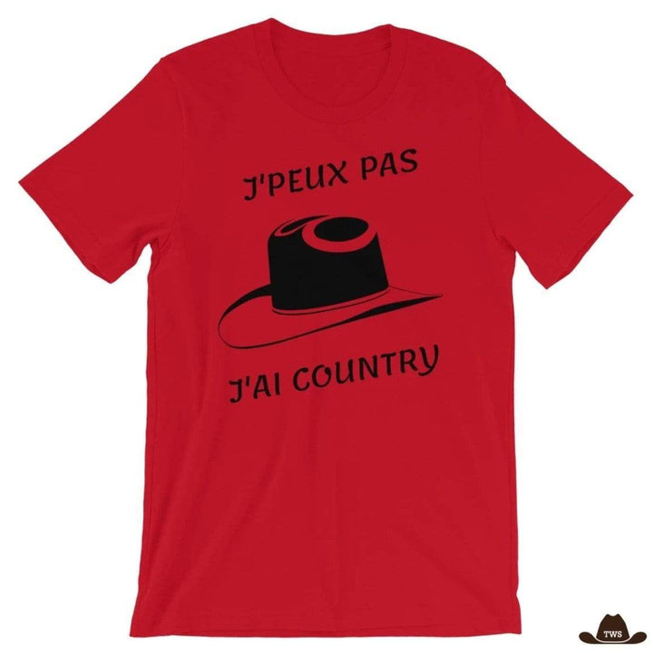 T-Shirt J'Peux Pas J'ai Country Rouge