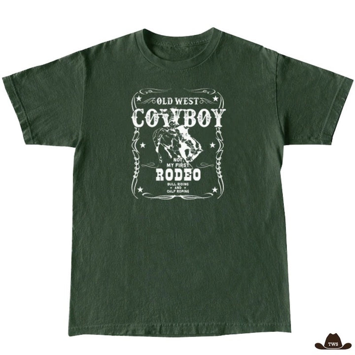 T-Shirt Western Vert