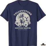 T-Shirt Yellowstone National Park Bleu