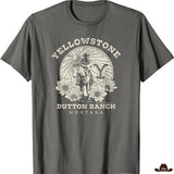 T-Shirt Yellowstone National Park Gris