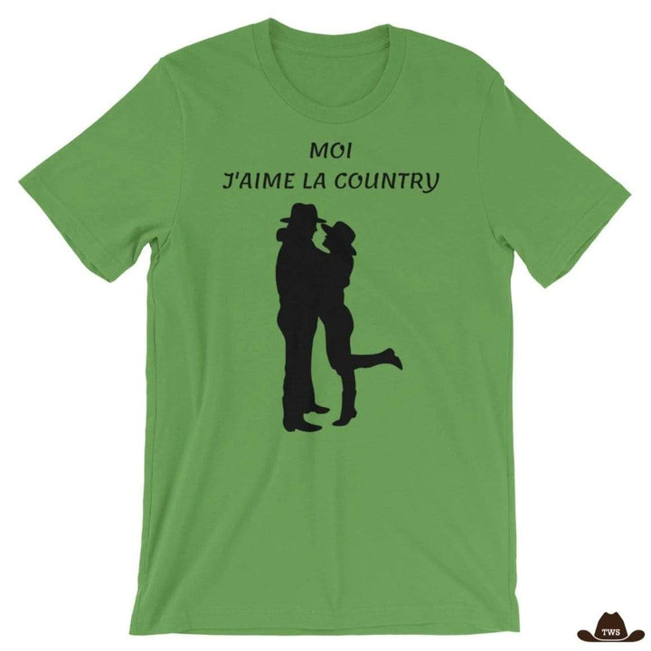 T-Shirt Moi J'Aime La Country Vert