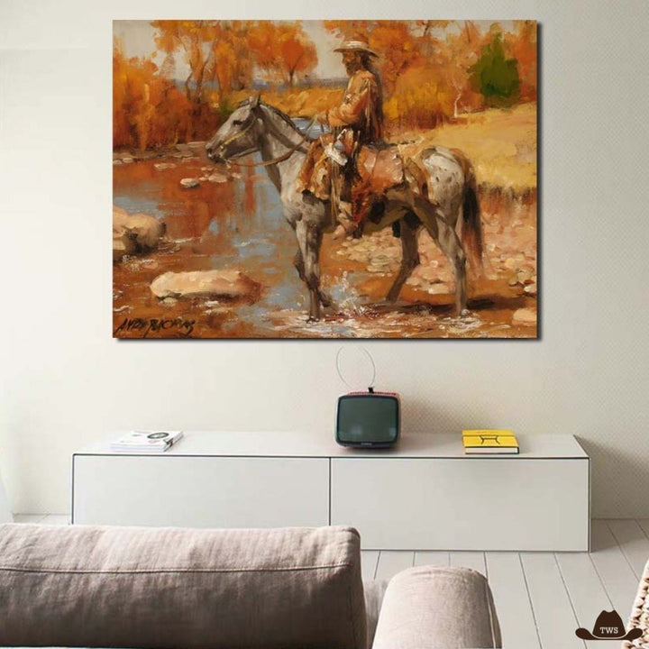 Tableau Peinture Cowboy d'Amérique