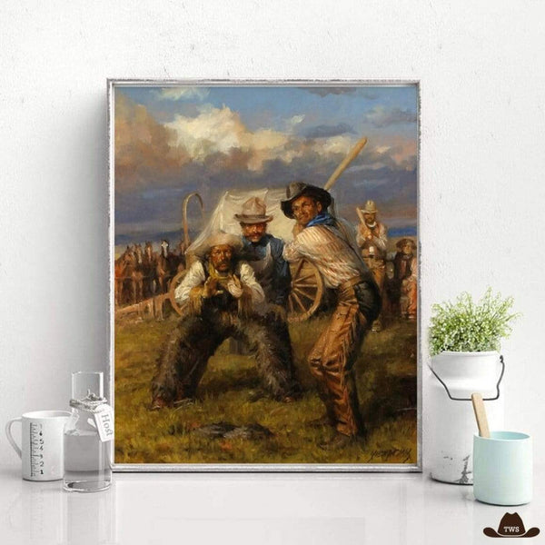 Tableau Peinture Cowboy