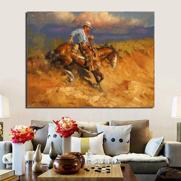 Tableau Peinture Désert Western