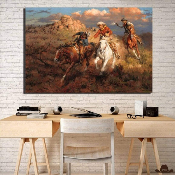 Tableau Peinture Western