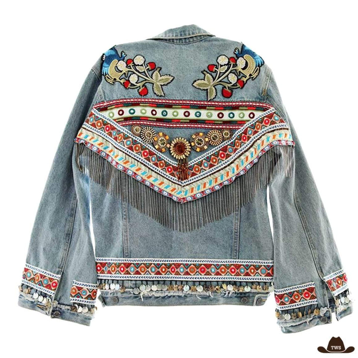 veste a franges country femme