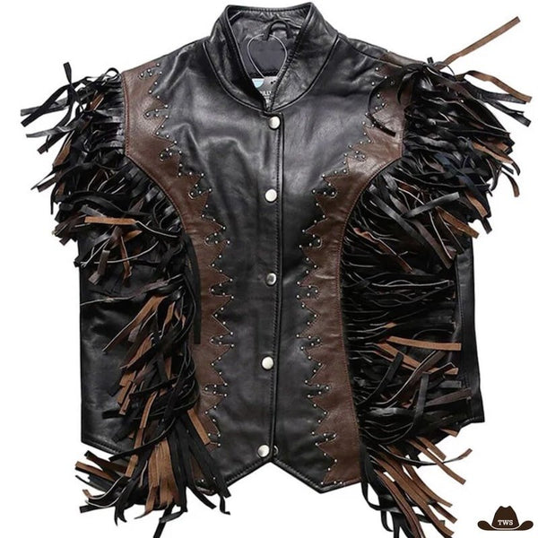 Veste à Franges Western Homme