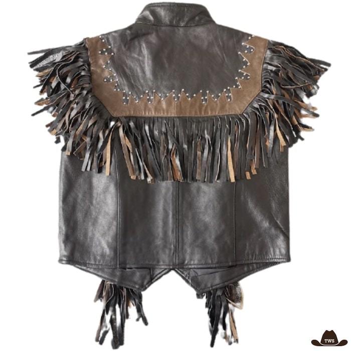 veste western homme franges