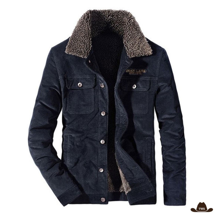 Veste Cowboy Country Western Homme Bleue