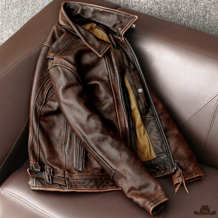 Veste Cowboy Cuir Homme