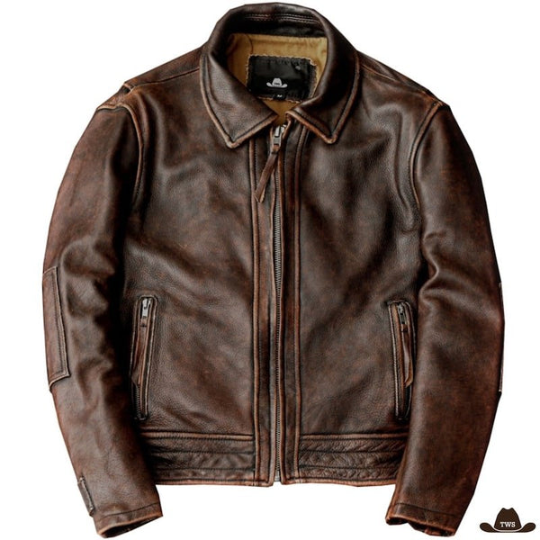 Veste Cowboy en Cuir Homme