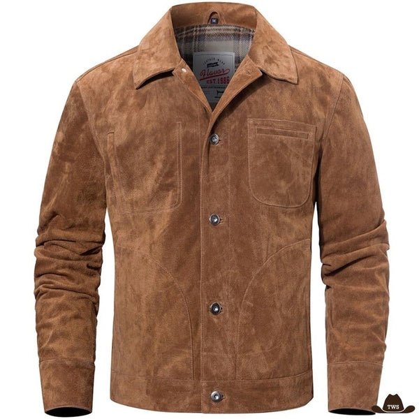 Veste Daim Marron Western