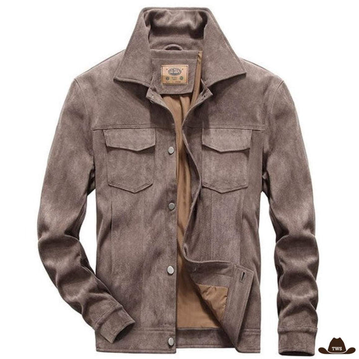 veste cowboy marron homme