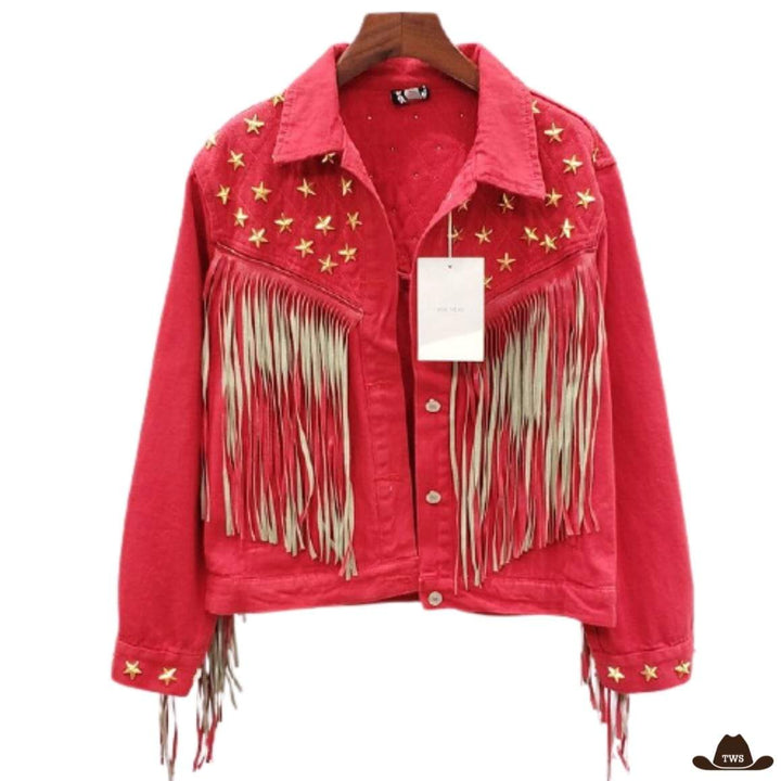 Veste de Cowboy Femme Rouge