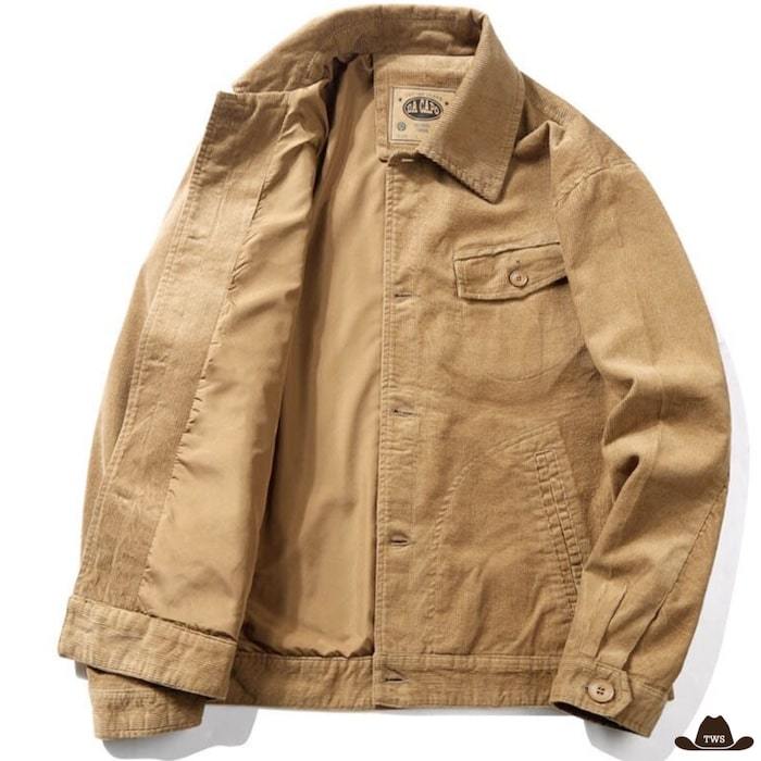 veste de travail cowboy marron