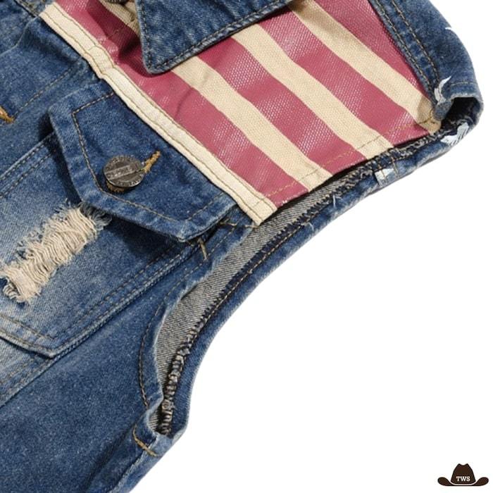 Veste Jeans Drapeau USA