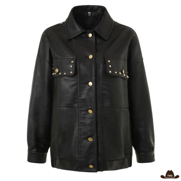 Veste Cuir Femme Style Cowboy