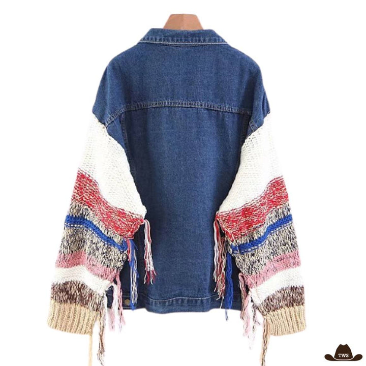 Veste Style Western Femme Bleue