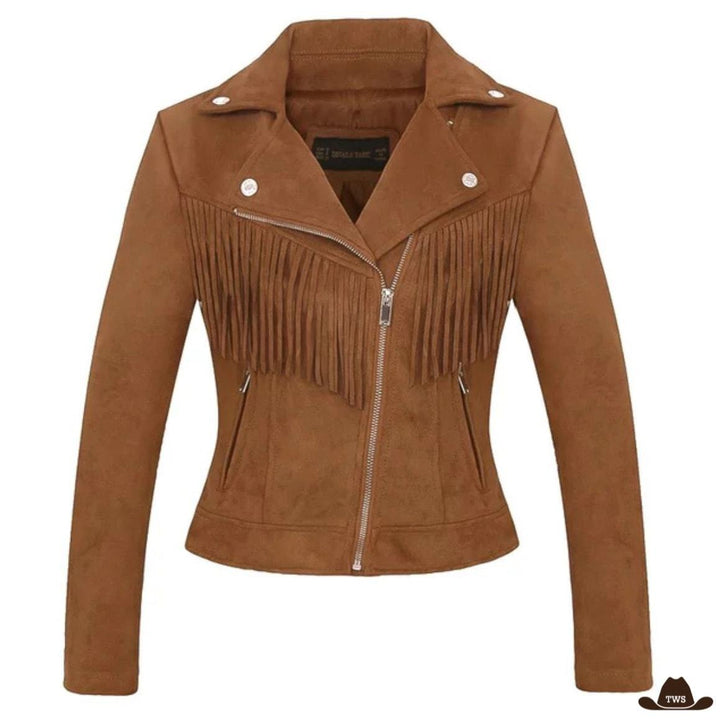 veste western franges femme