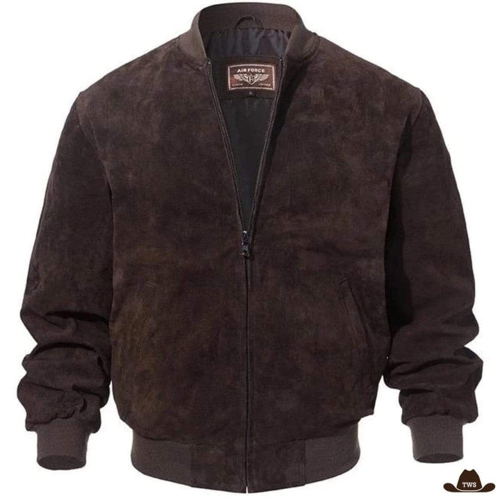 Veste Western Daim Homme Marron