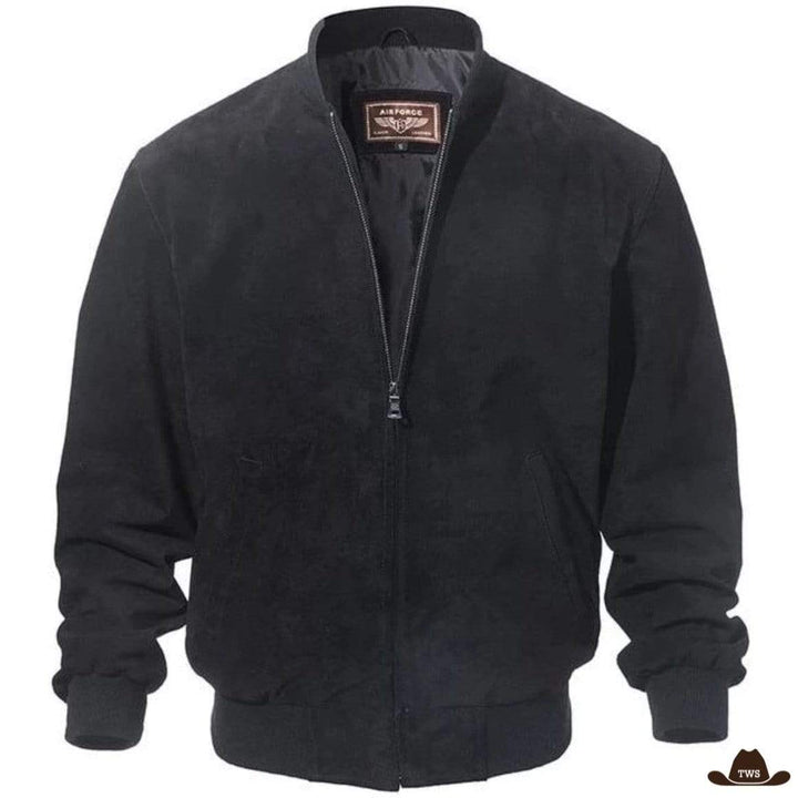 Veste Western Daim Homme Noire