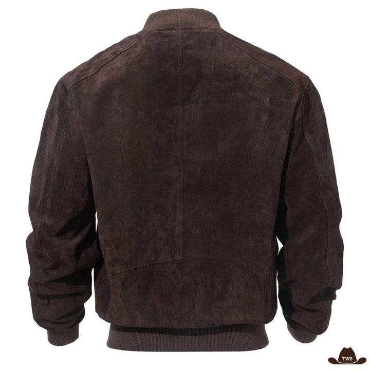 Veste Western Daim Homme Marron Arrière