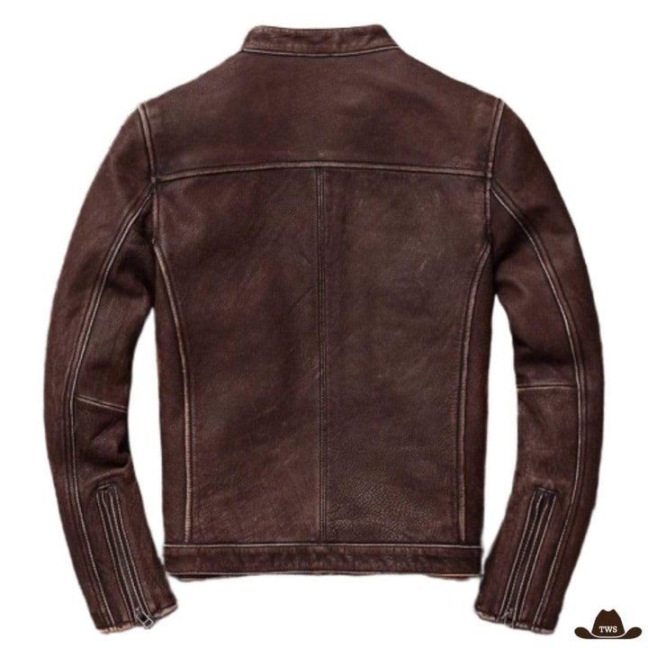 Veste Western en Cuir Homme