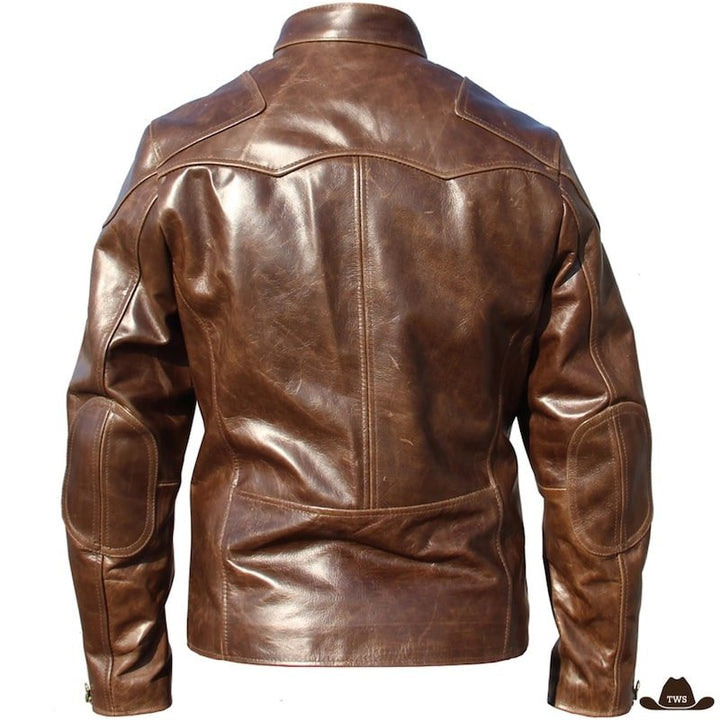 Veste Western Cuir Patiné