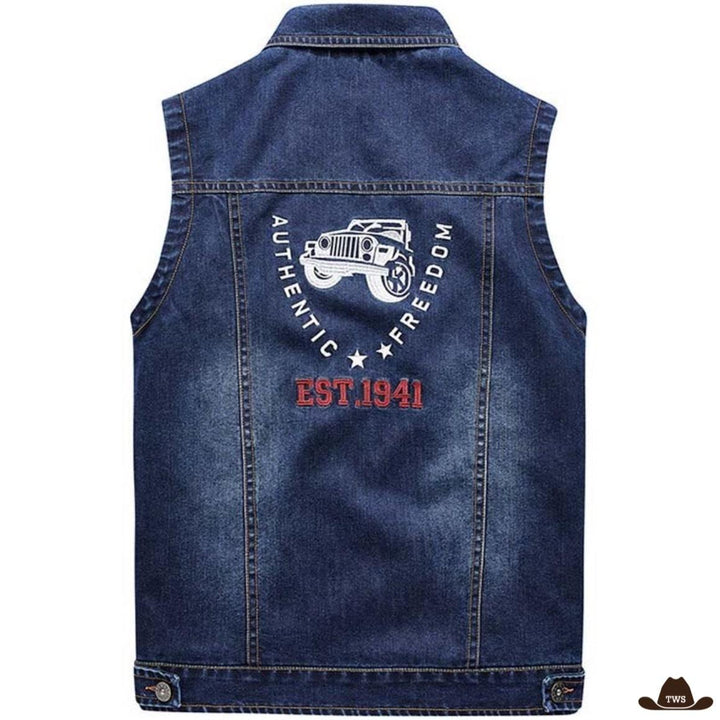 Veste Western Été Jeans Homme