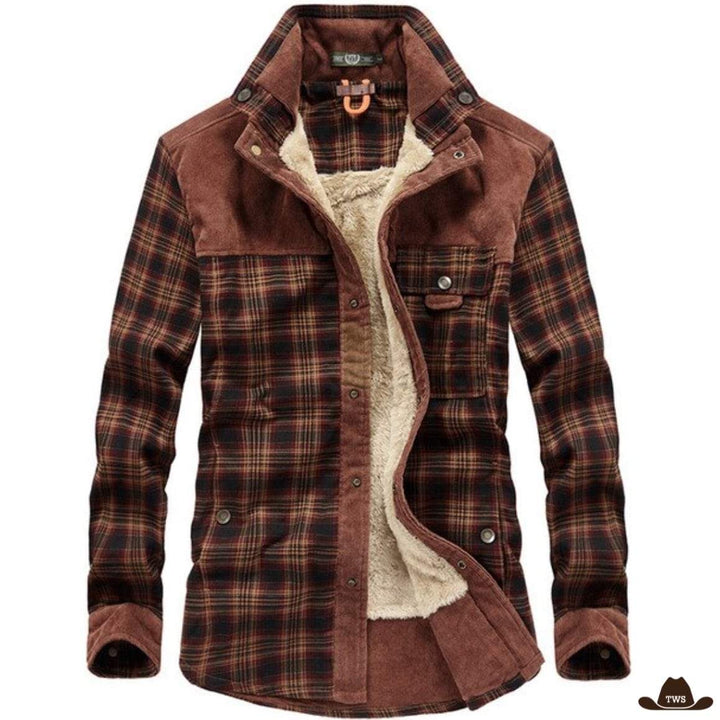 Veste Western Fourrée Marron