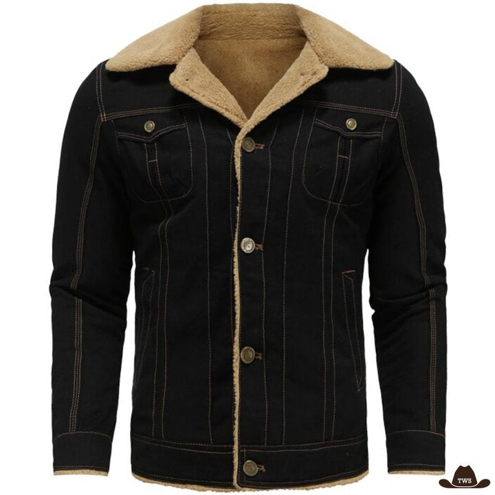 Veste Western Molleton Noire